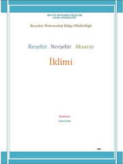 Kırşehir Nevşehir Aksaray İklimi