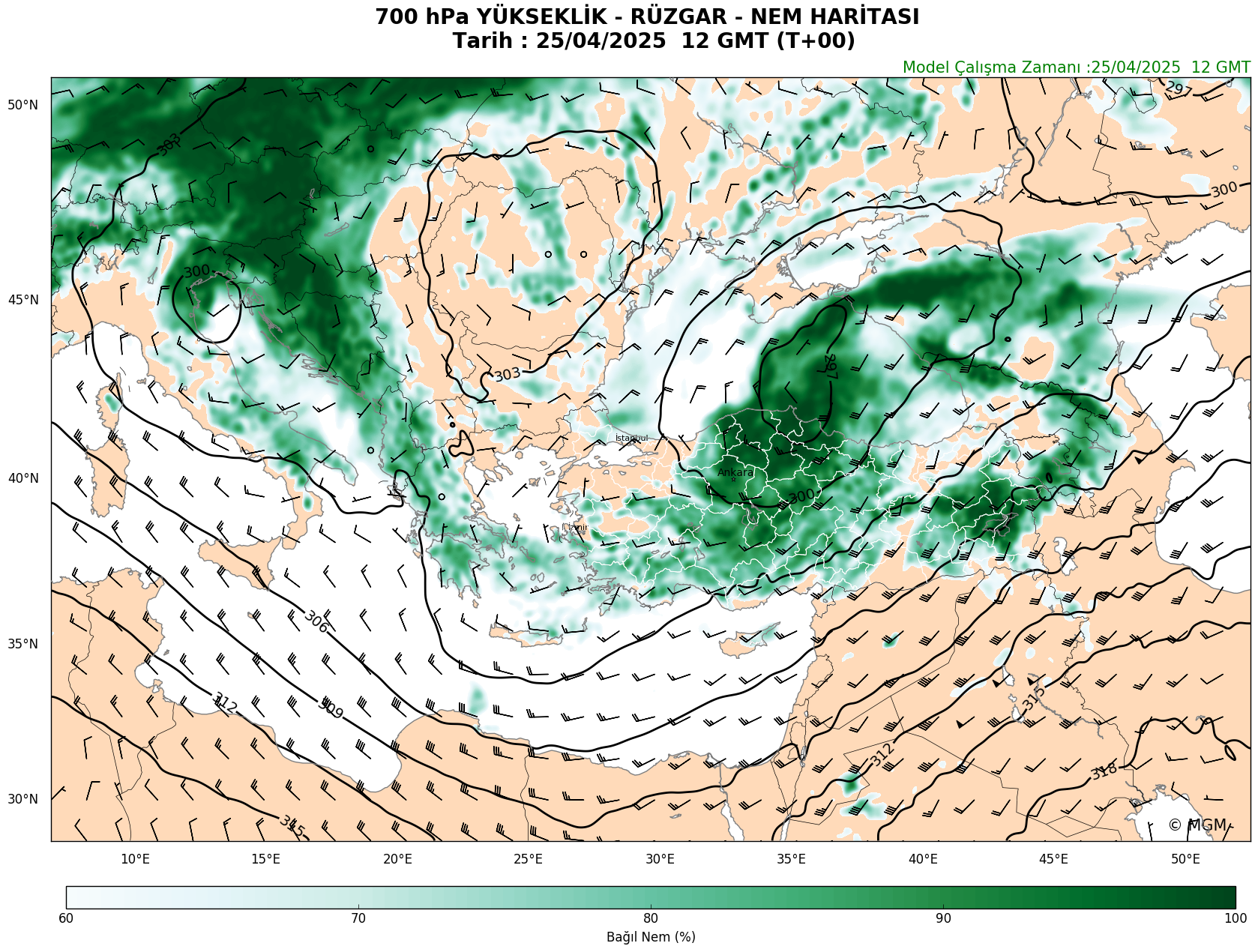 MM5 Model Harita Animasyonu: 700 hPa Haritası