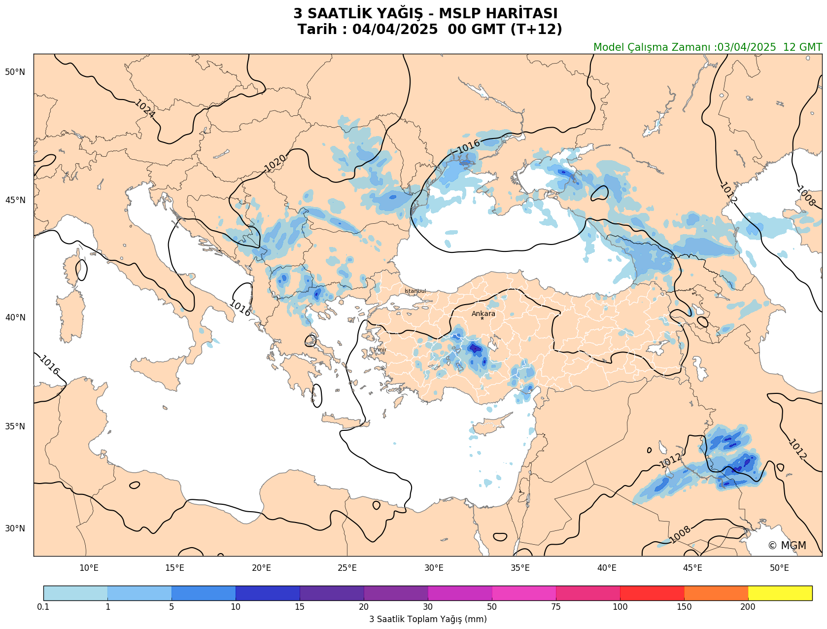 dunyada bazi merkezlere ait 3 gunluk hava tahmini meteoroloji genel mudurlugu