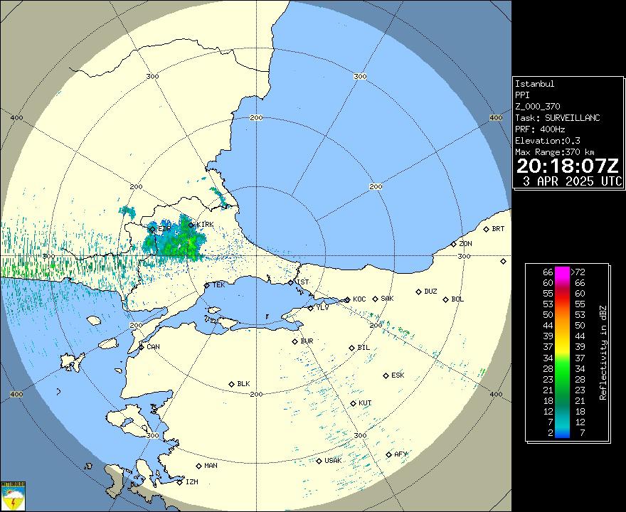 İstanbul Son Radar Görüntüsü