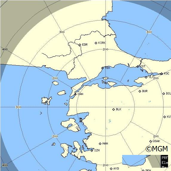 Radar Görüntüsü: Balıkesir, PPI