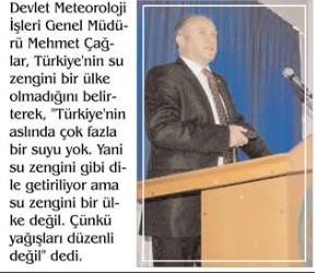 Devlet Meteoroloji İşleri Genel Müdürü Mehmet Çağlar Tokat'ta