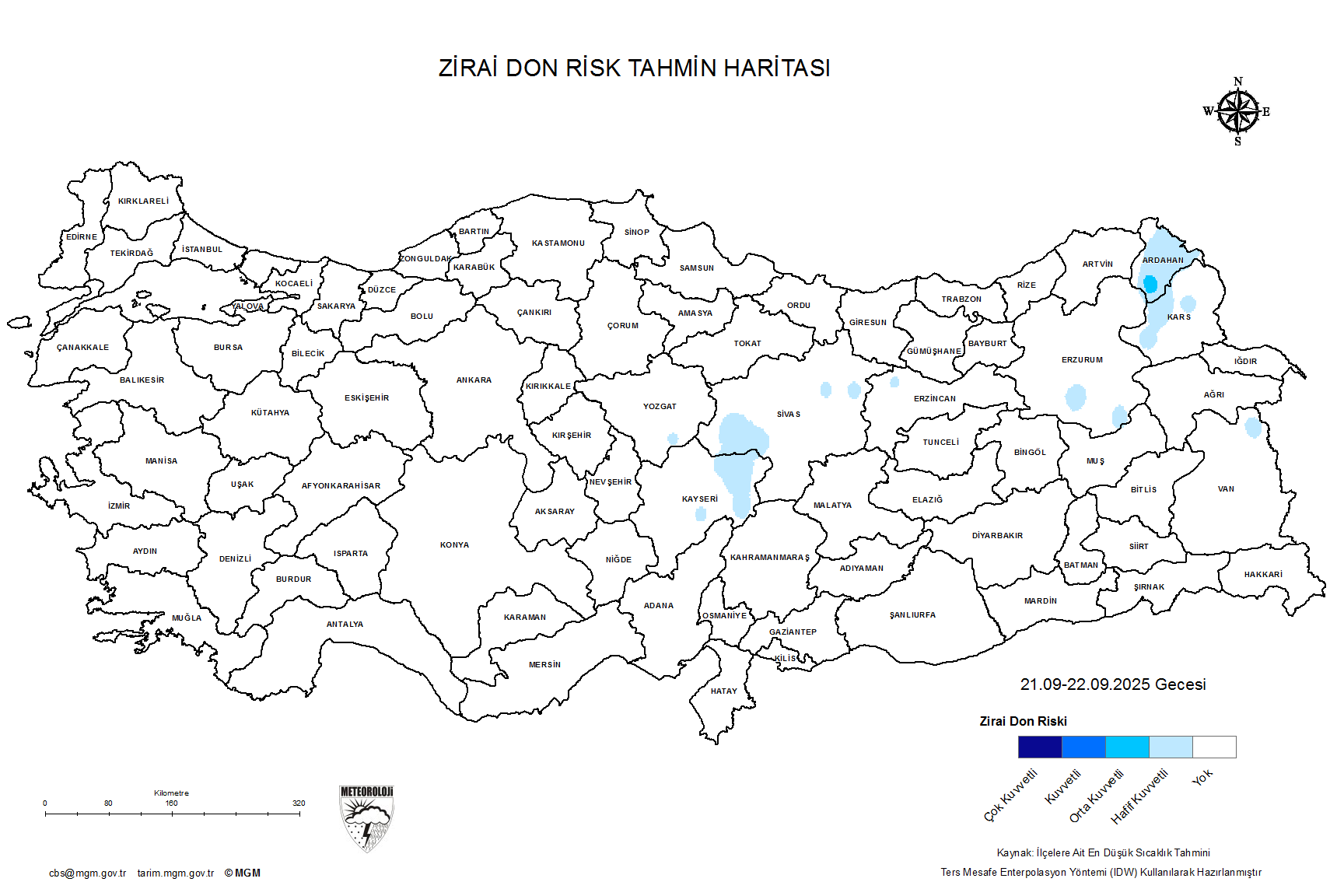 Zirai Don Tahmini - 2 m. Yükseklikte / 3 GÜN SONRA