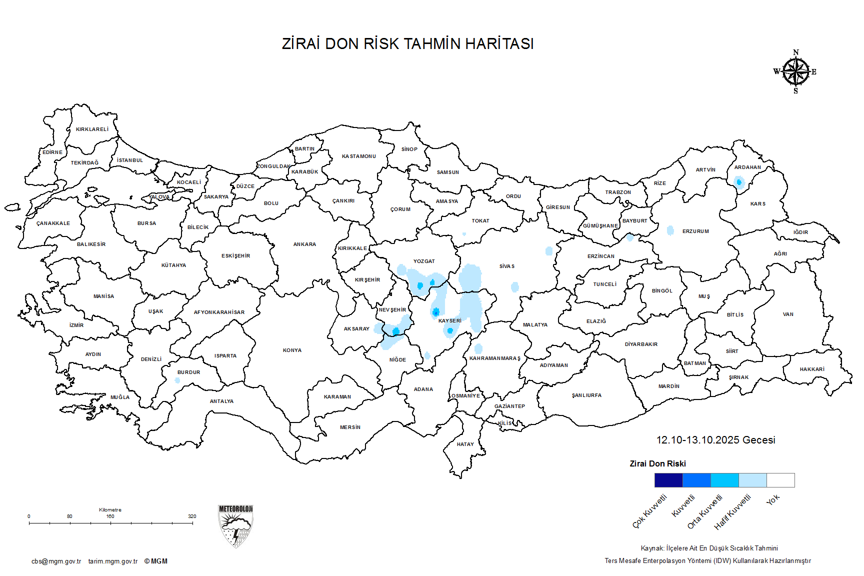 Zirai Don Tahmini - 2 m. Yükseklikte / 3 GÜN SONRA