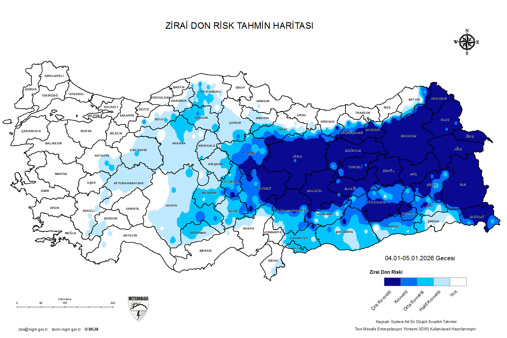 Zirai Don Tahmini - 2 m. Yükseklikte / İKİ GÜN SONRA