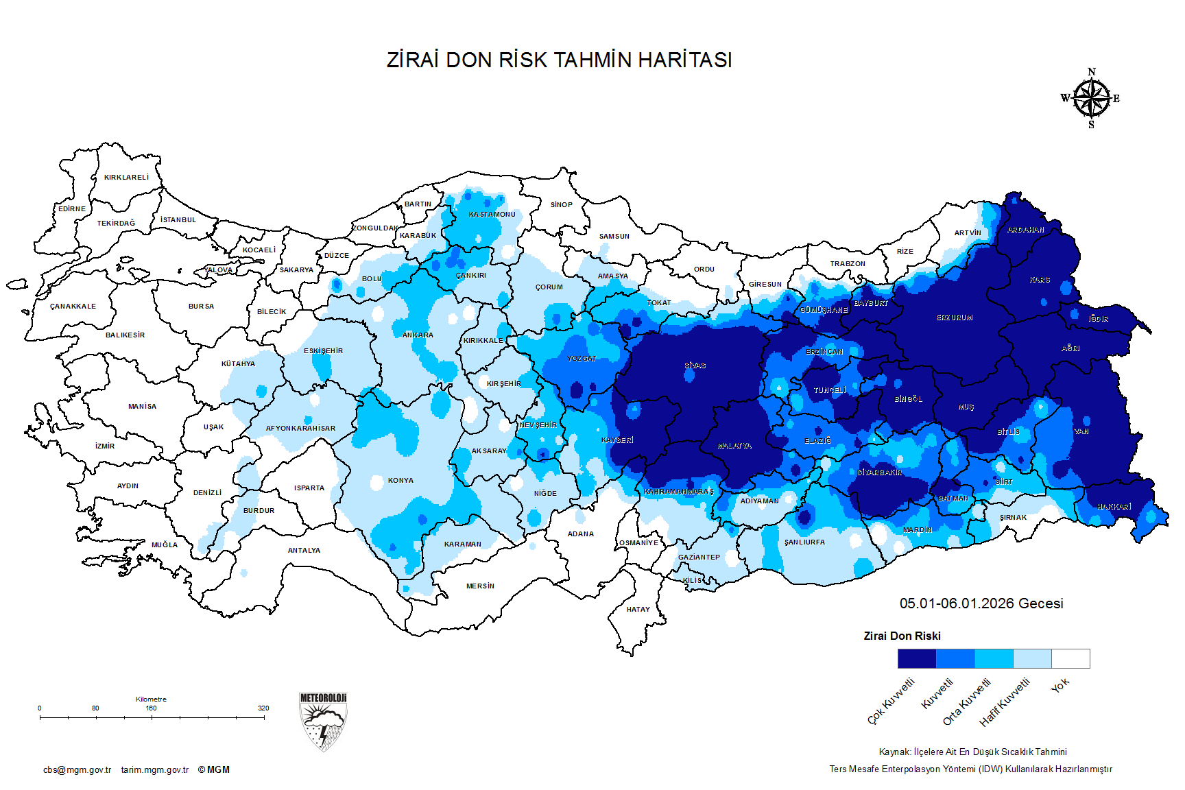 Zirai Don Tahmini - 2 m. Yükseklikte / 3 GÜN SONRA