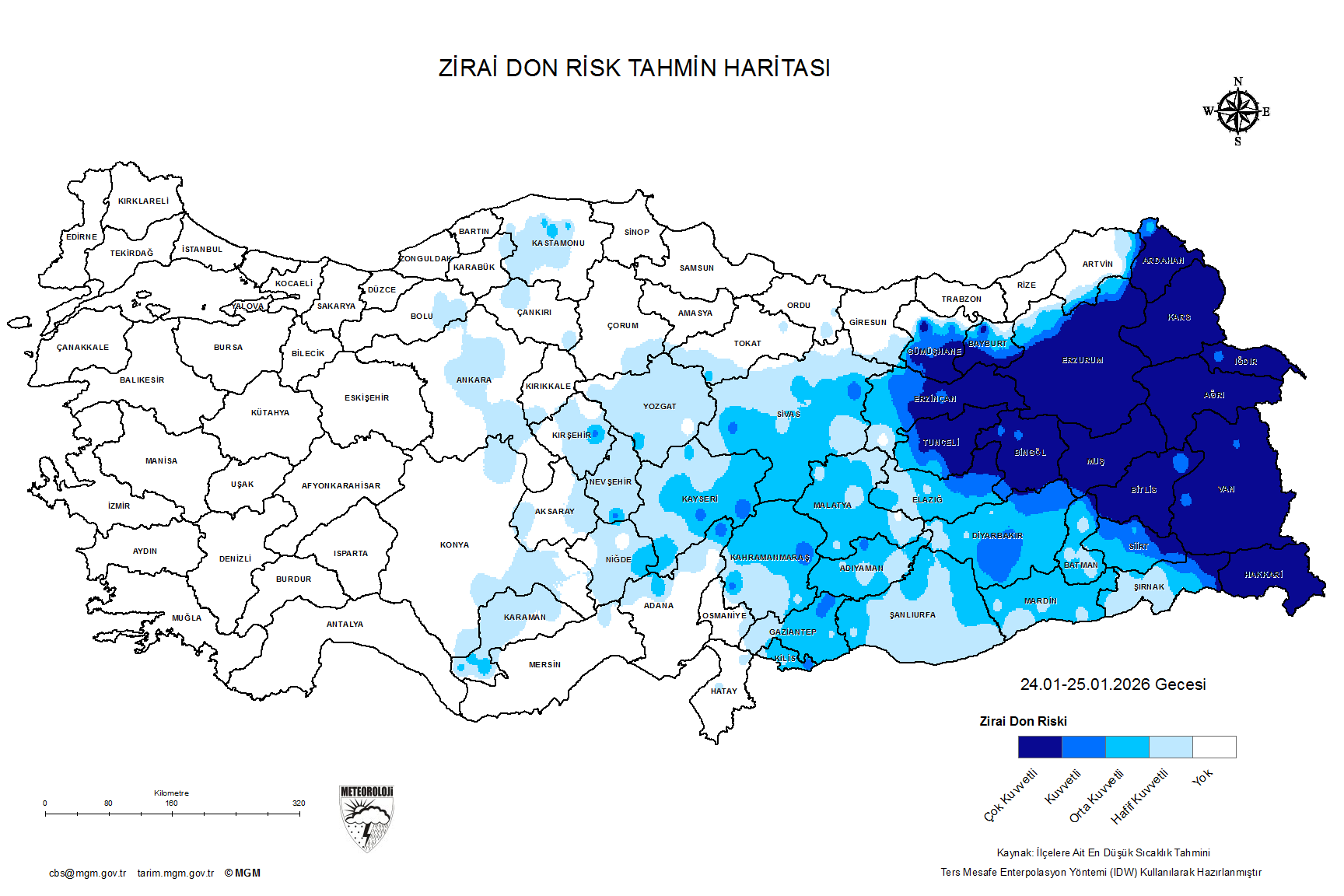 Zirai Don Tahmini - 2 m. Yükseklikte / İKİ GÜN SONRA