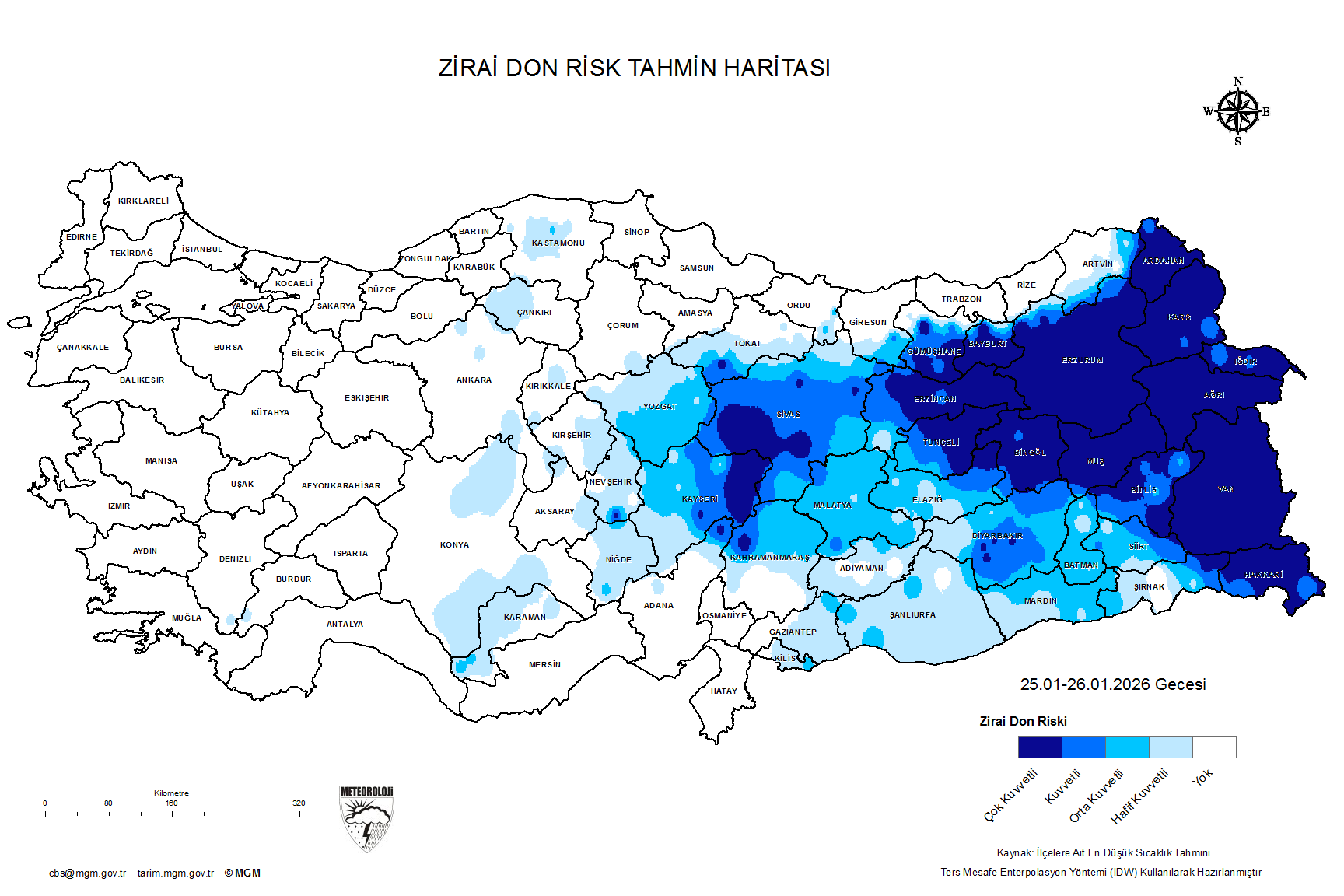 Zirai Don Tahmini - 2 m. Yükseklikte / 3 GÜN SONRA