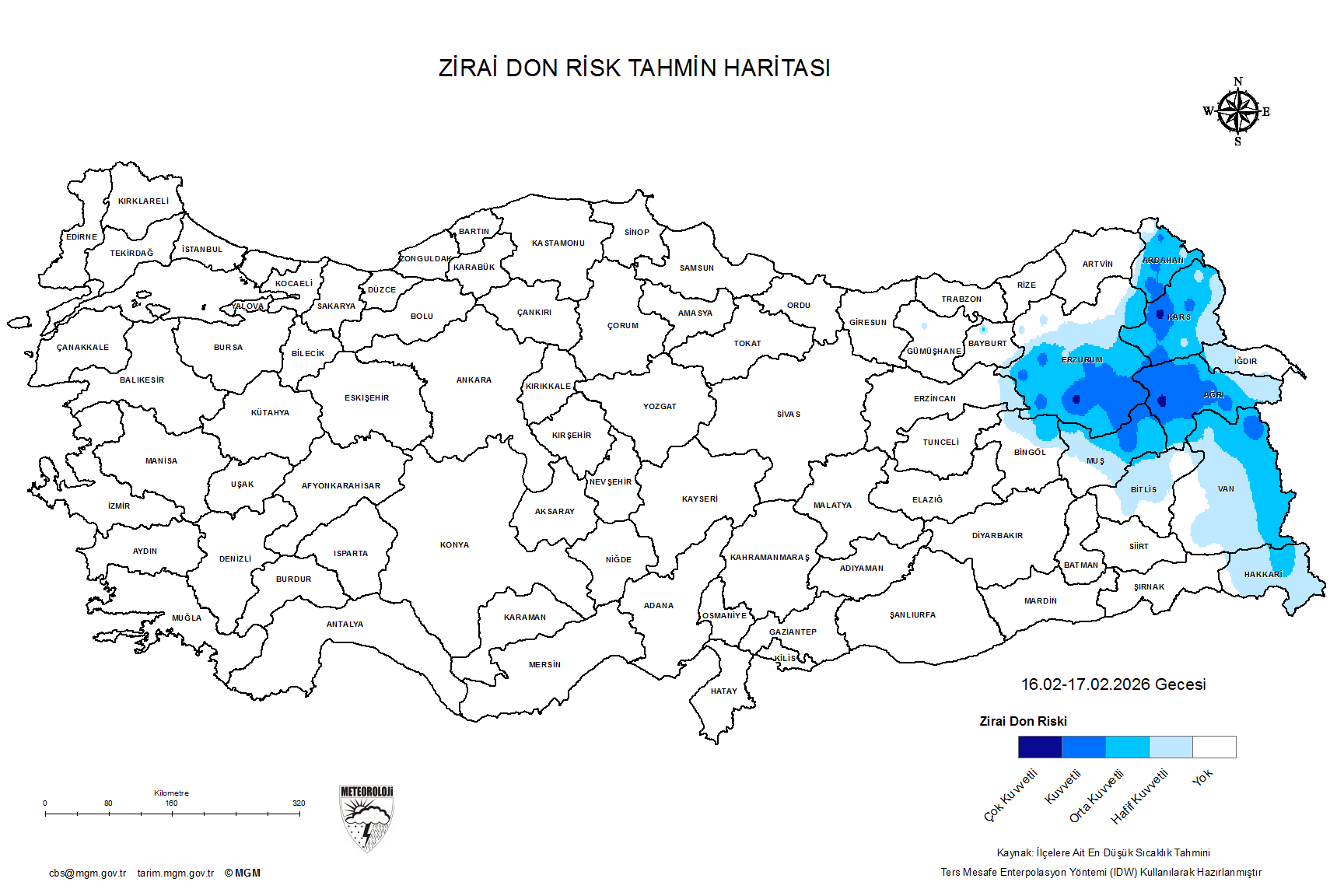 Zirai Don Tahmini - 2 m. Yükseklikte / İKİ GÜN SONRA