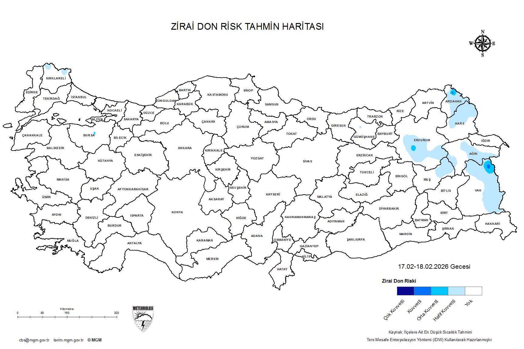 Zirai Don Tahmini - 2 m. Yükseklikte / 3 GÜN SONRA