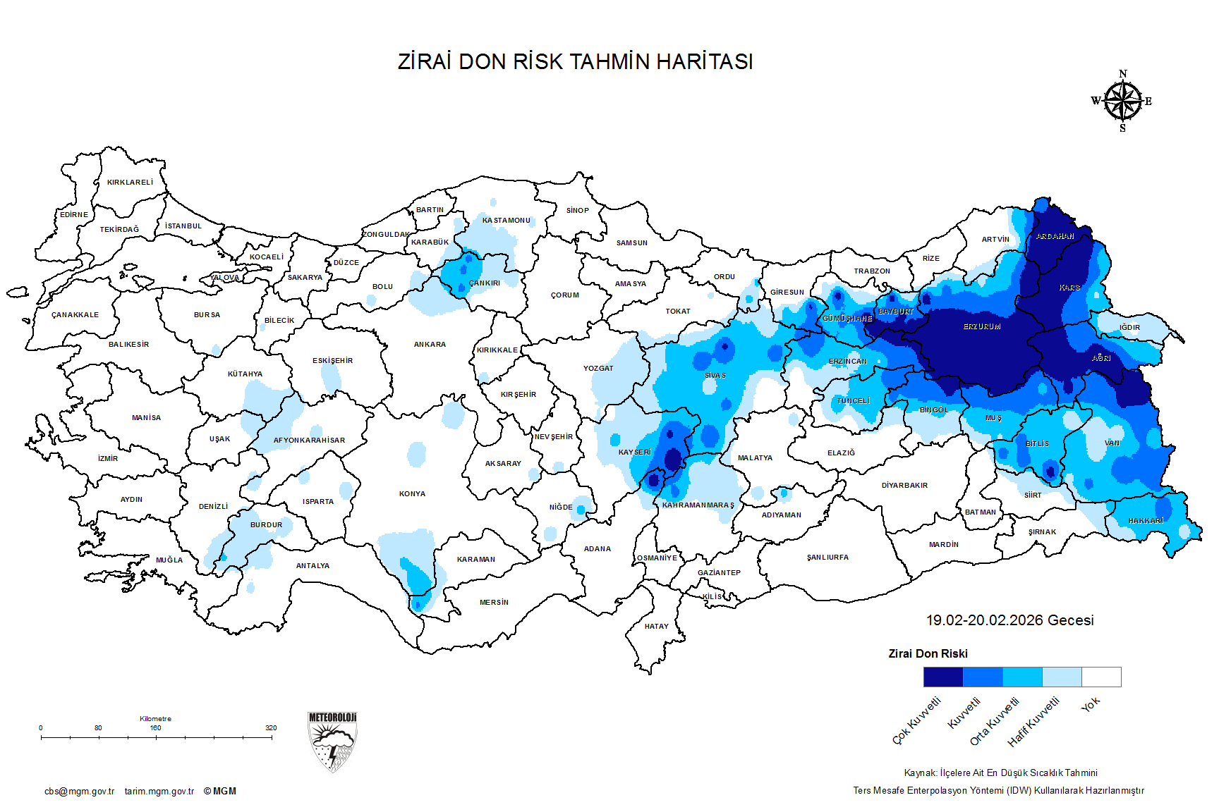 Zirai Don Tahmini - 2 m. Yükseklikte / 5 GÜN SONRA