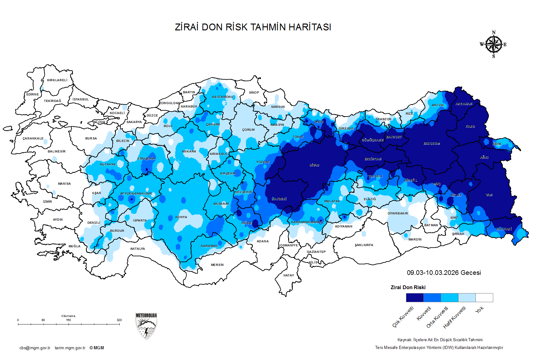 Zirai Don Tahmini - 2 m. Yükseklikte / İKİ GÜN SONRA
