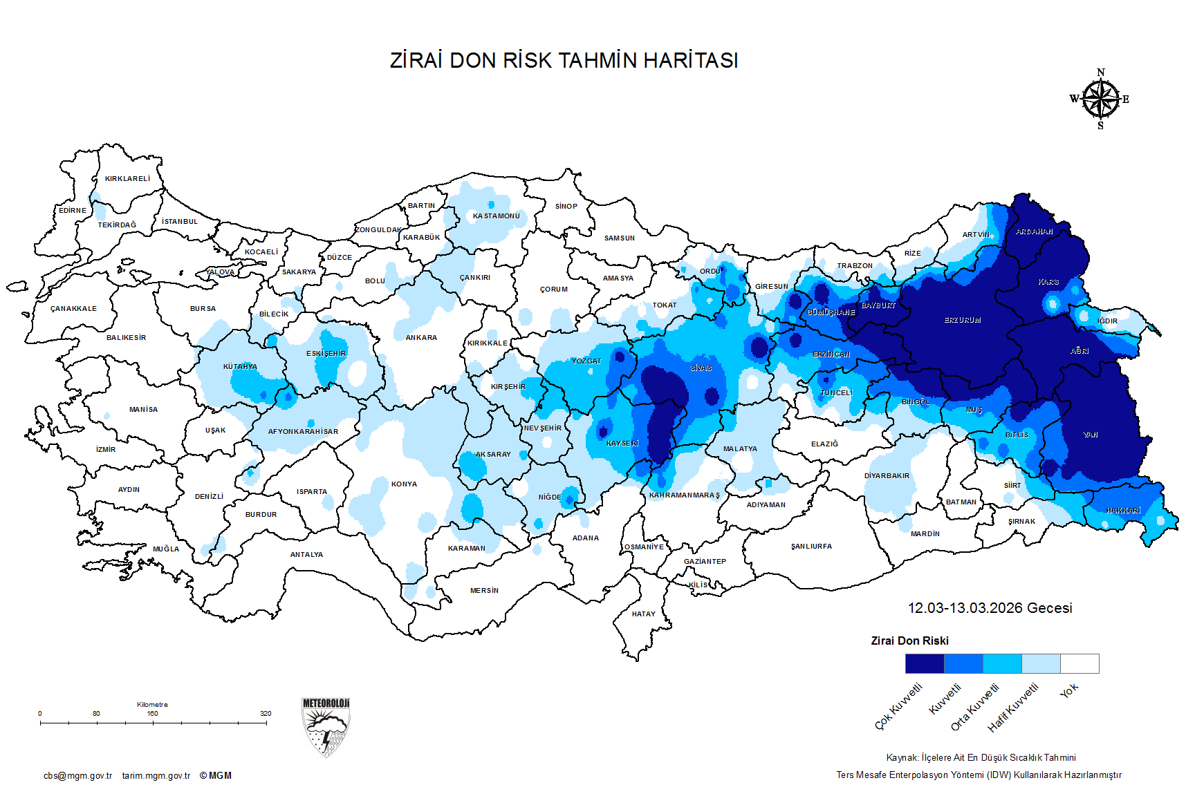 Zirai Don Tahmini - 2 m. Yükseklikte / 5 GÜN SONRA