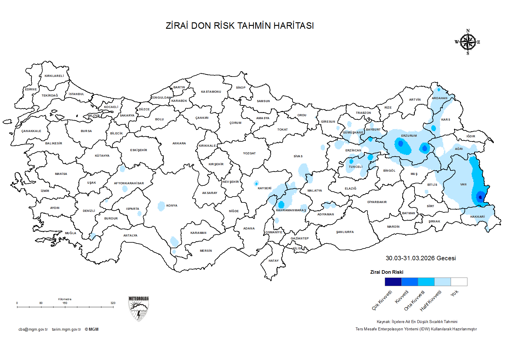 Zirai Don Tahmini - 2 m. Yükseklikte / 3 GÜN SONRA