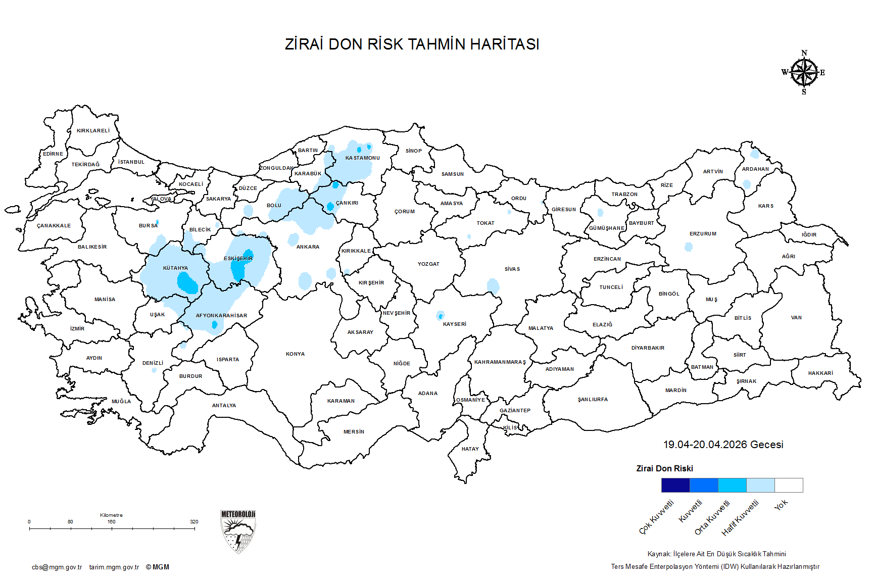 Zirai Don Tahmini - 2 m. Yükseklikte / YARIN