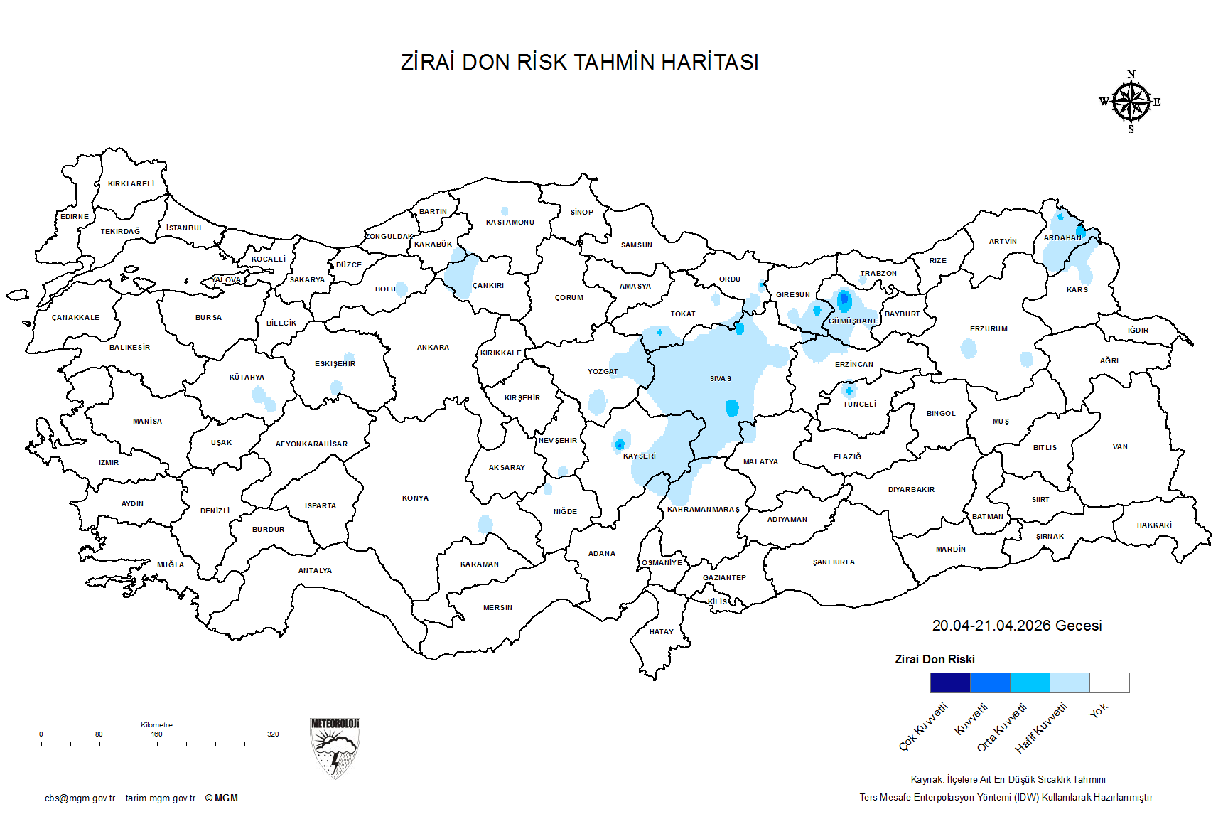 Zirai Don Tahmini - 2 m. Yükseklikte / İKİ GÜN SONRA