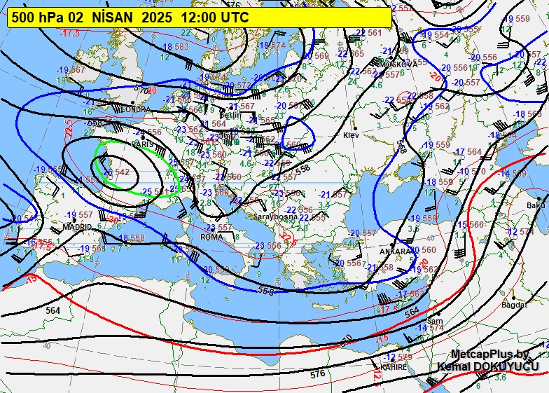 Son 500 hPa haritası