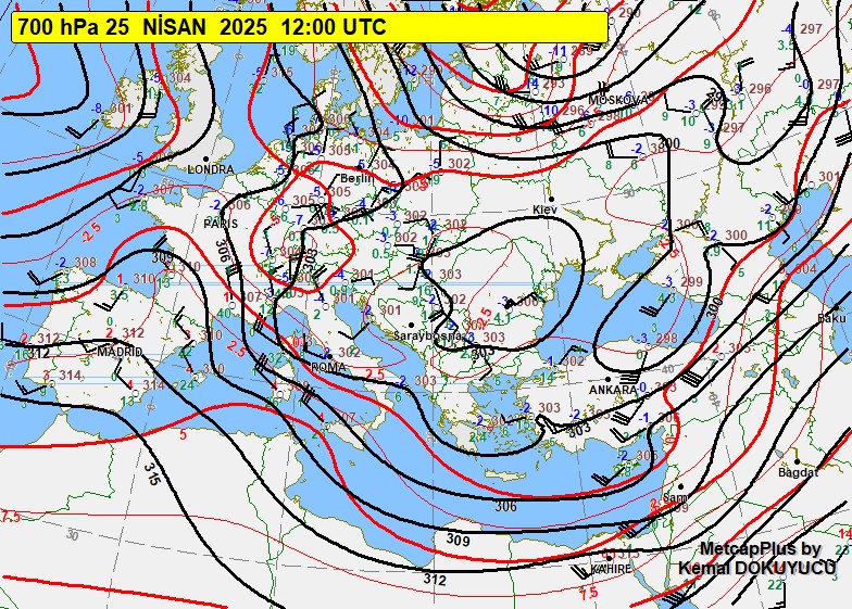 Son 700 hPa haritası