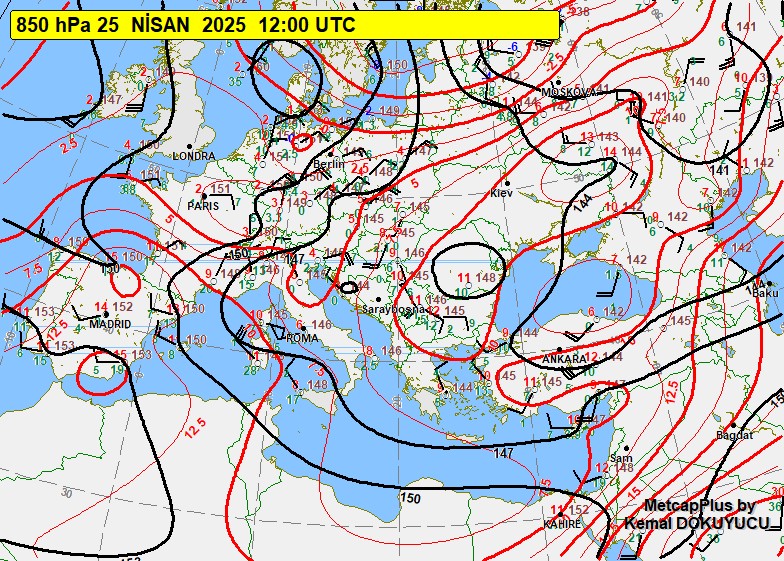 Son 850 hPa haritası