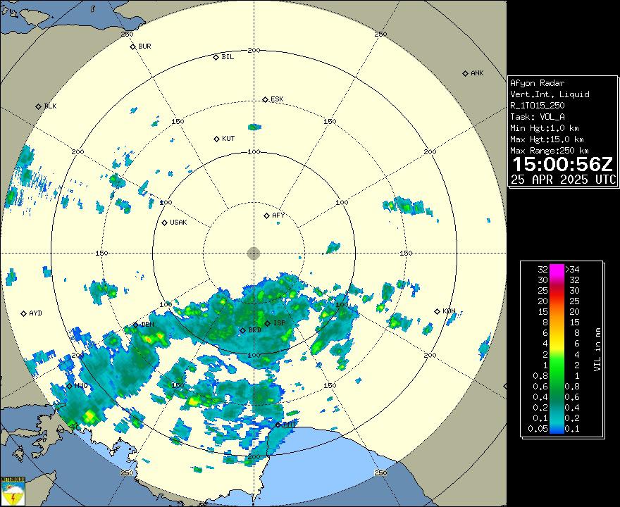 Radar Görüntüsü: Afyonkarahisar, VIL