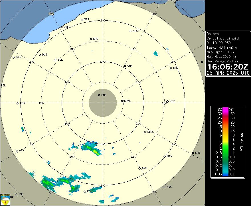 Radar Görüntüsü: Ankara, VIL