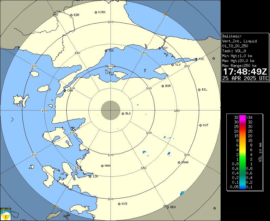 Radar Görüntüsü: Balıkesir, VIL