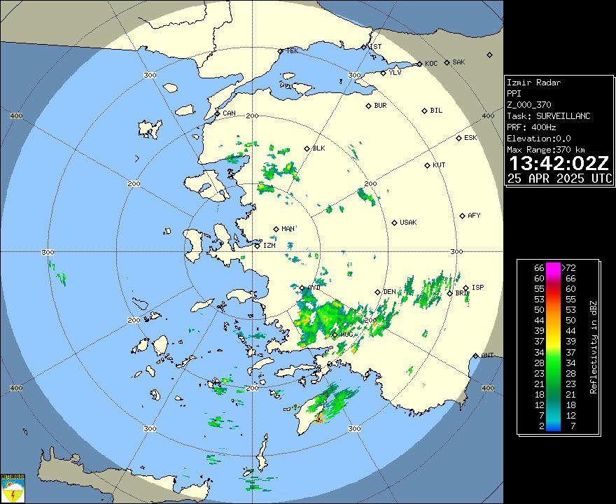 Radar Görüntüsü: İzmir, PPI