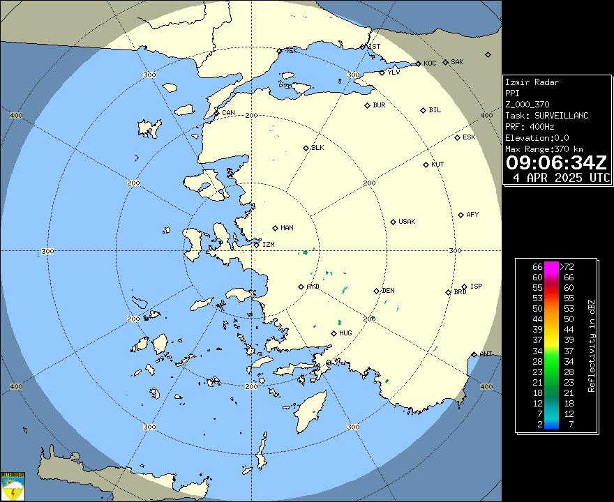 Radar Görüntüsü: İzmir, PPI