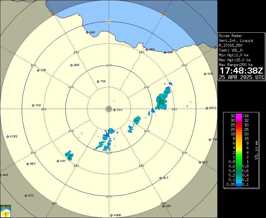 Radar Görüntüsü: Sivas, VIL