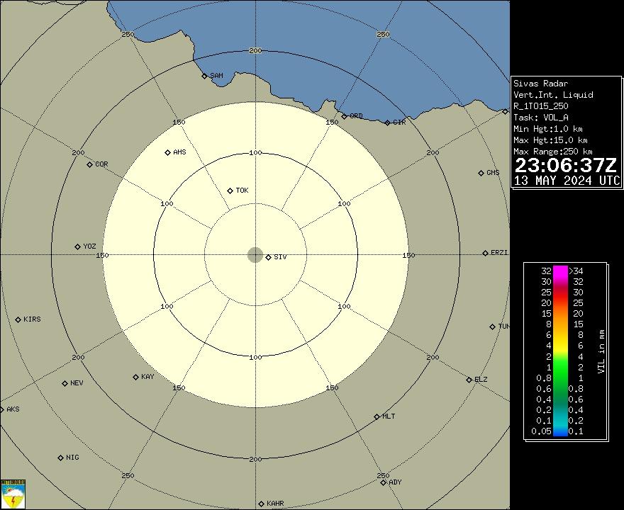 Radar Görüntüsü: Sivas, VIL