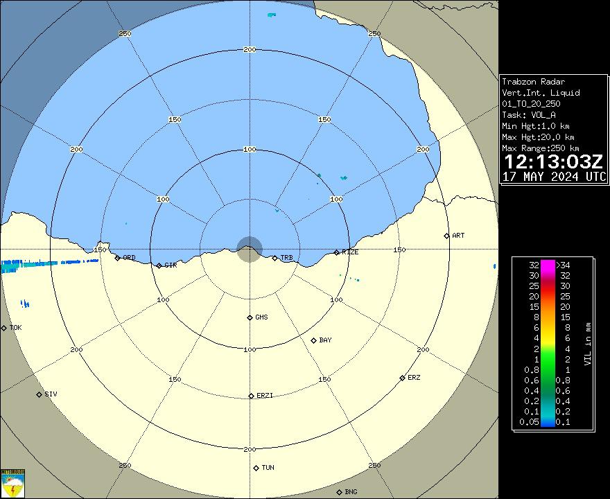 Radar Görüntüsü: Trabzon, VIL