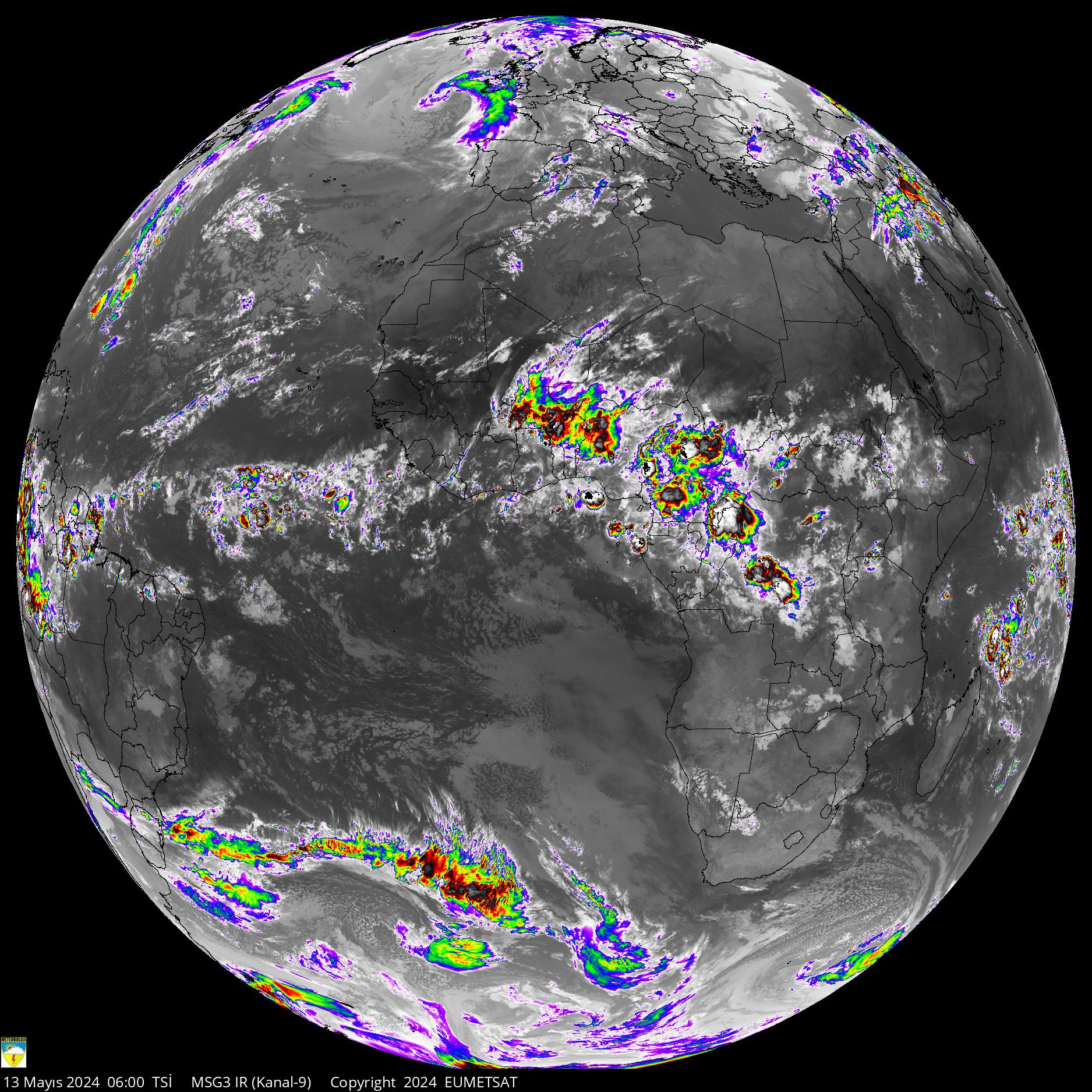 RENKLİLİĞİ ARTTIRILMIŞ - DÜNYA, Son Uydu Görüntüleri - Meteoroloji