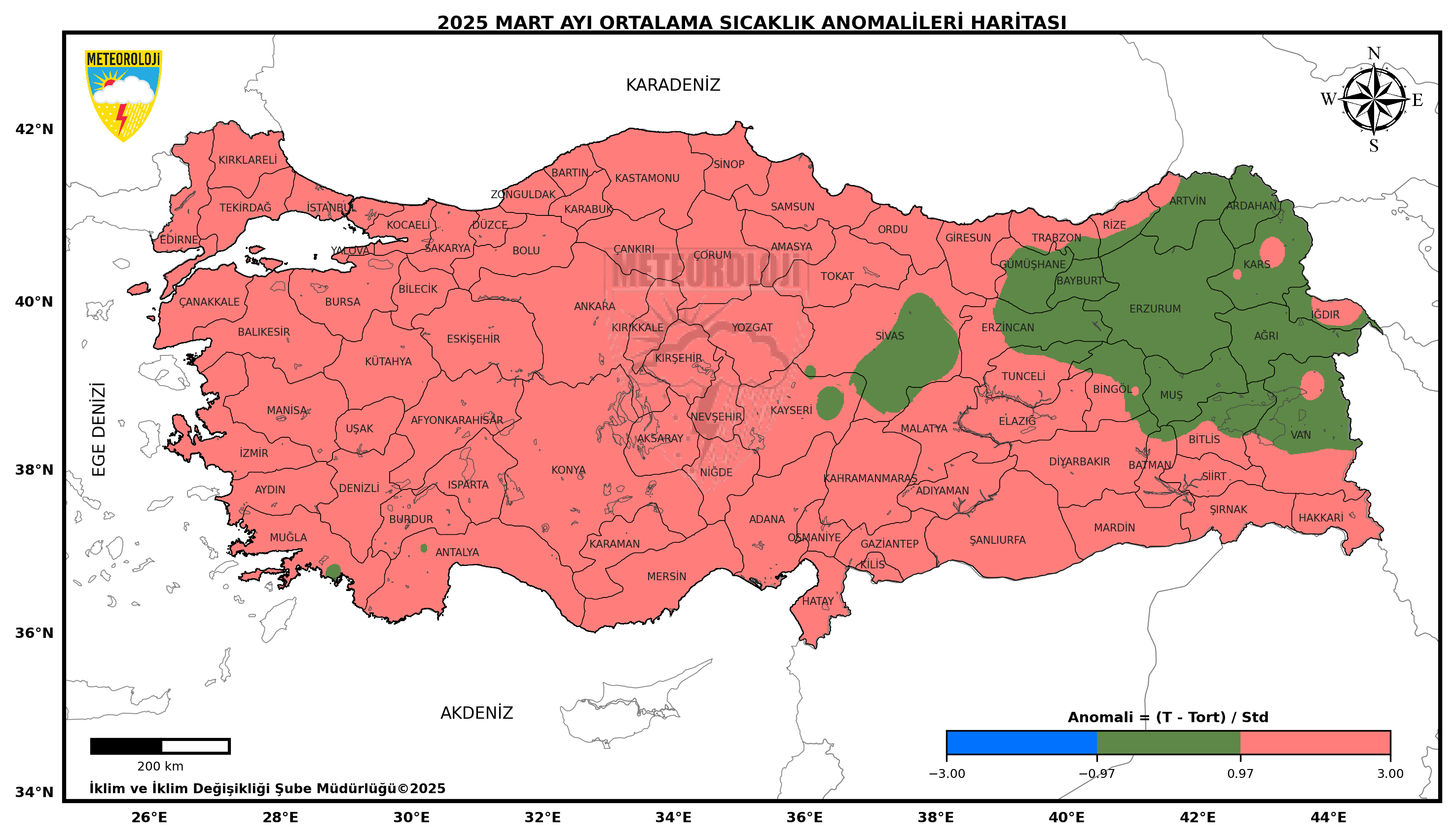 Aylık Ortalama Sıcaklık Tablosu