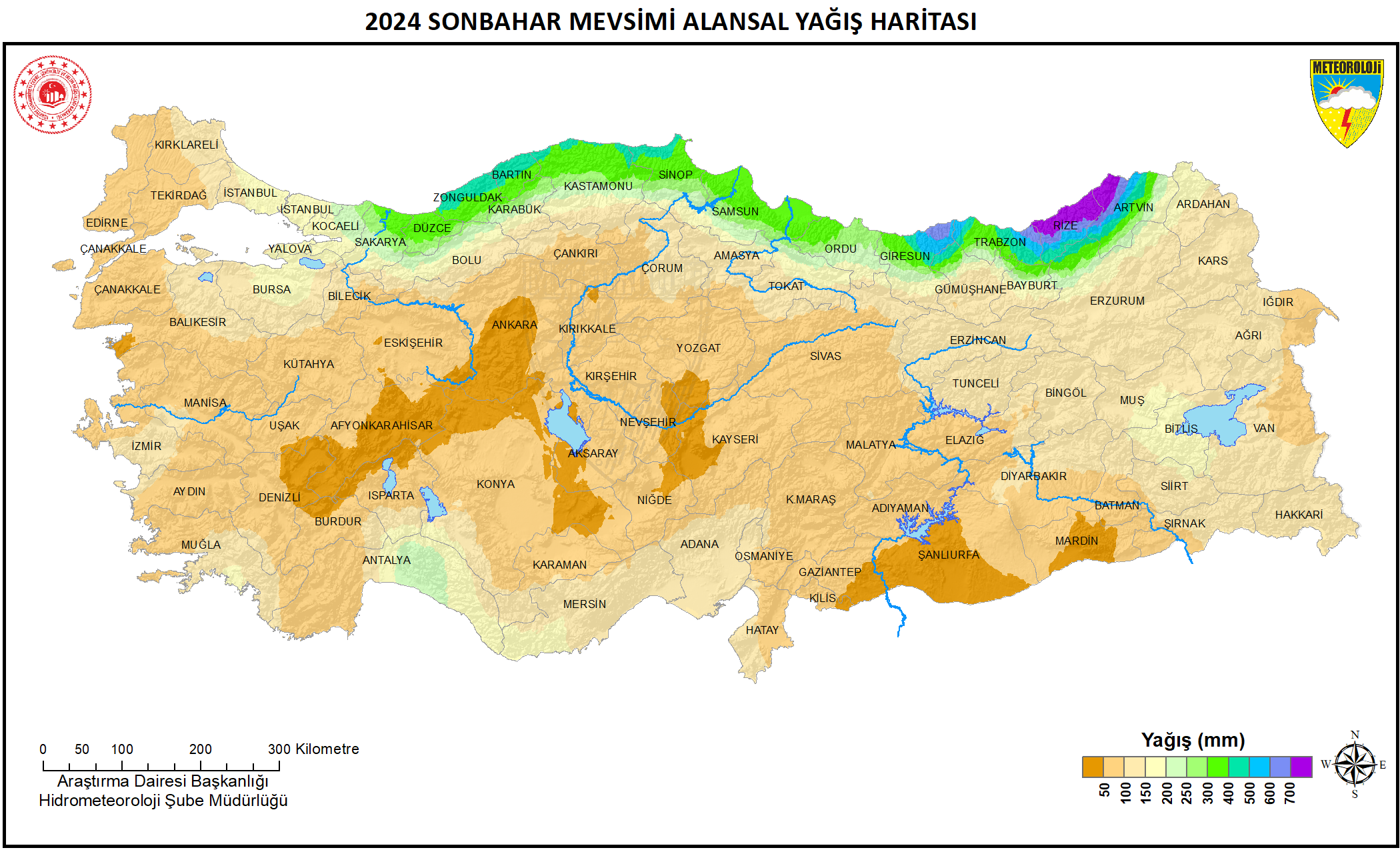 Yağış Dağılım Haritası