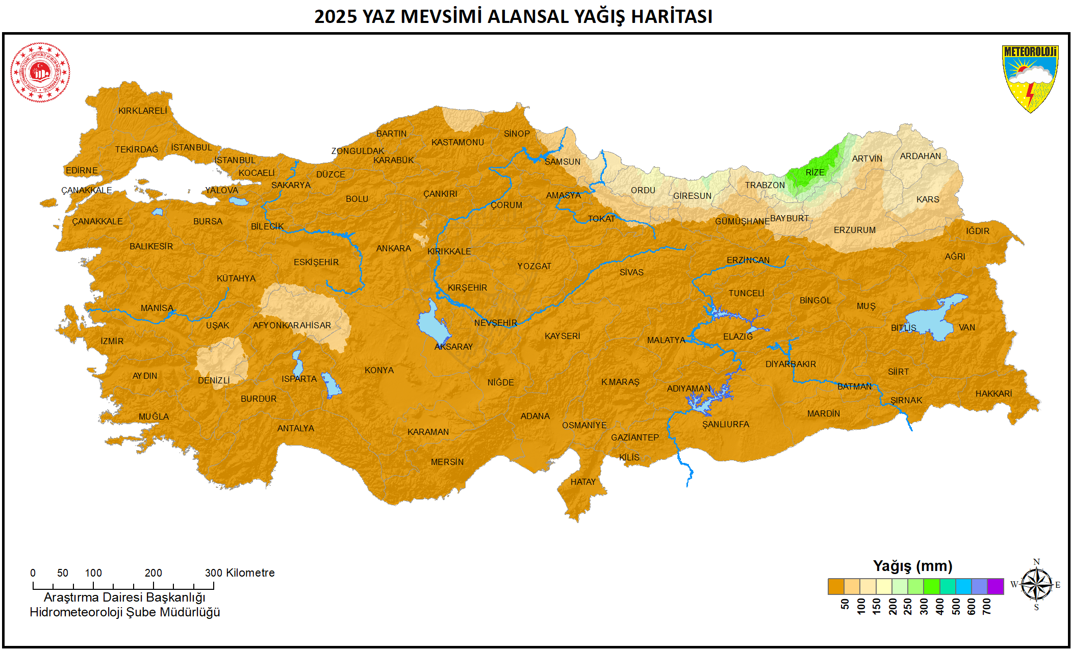 Yağış Dağılım Haritası