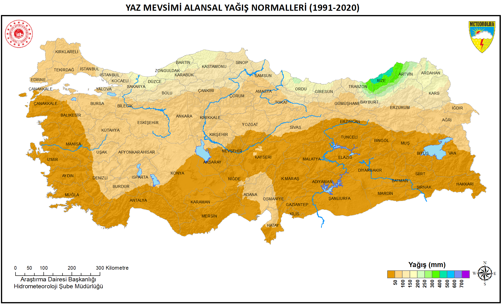 Yağış Normalleri Haritası