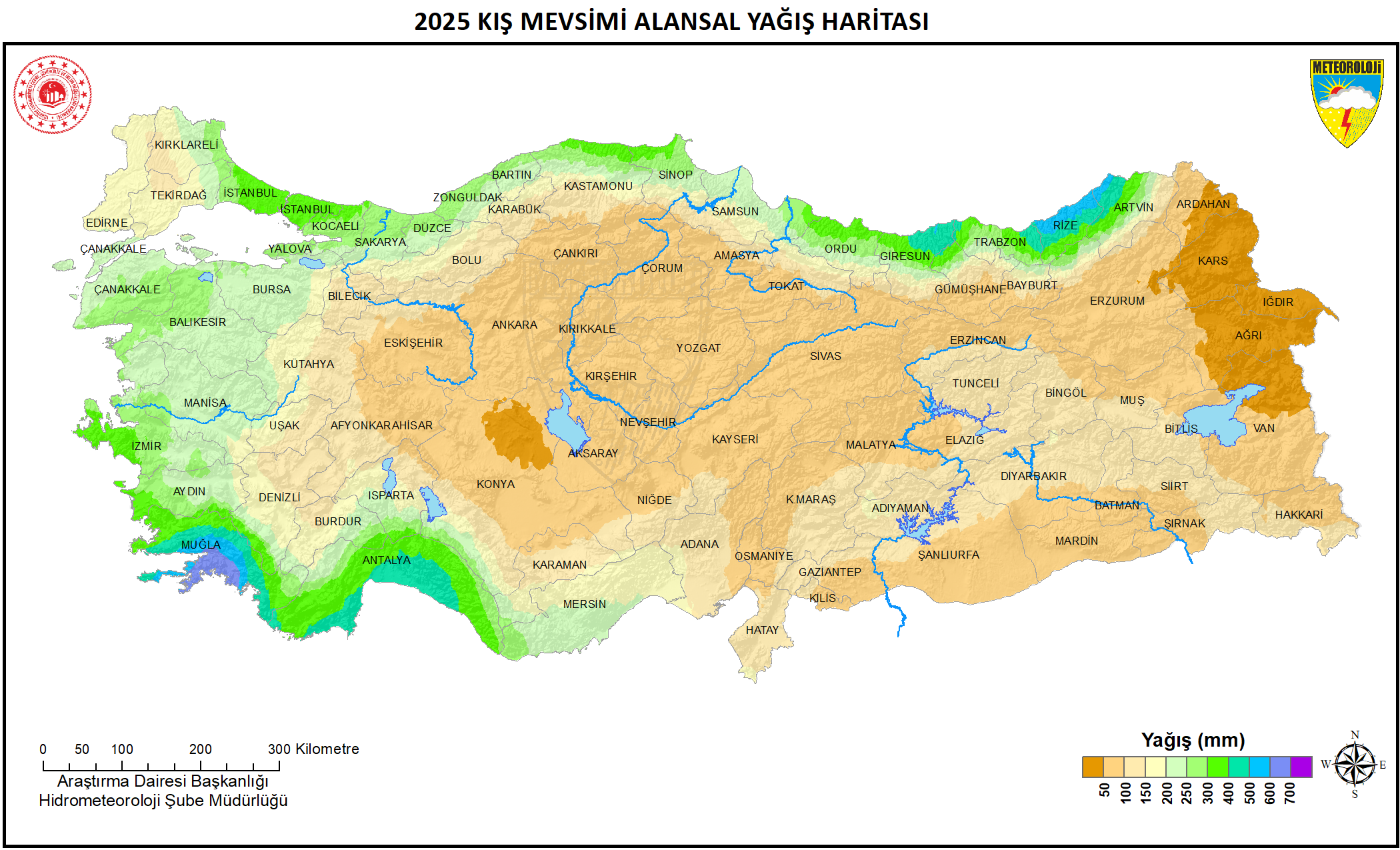 Yağış Dağılım Haritası