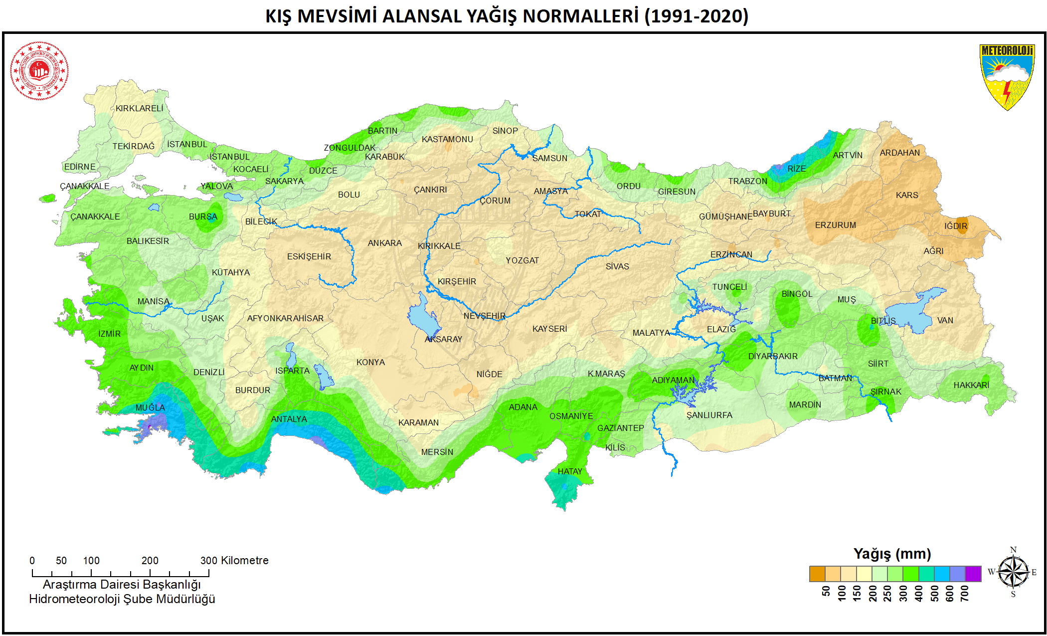 Yağış Normalleri Haritası