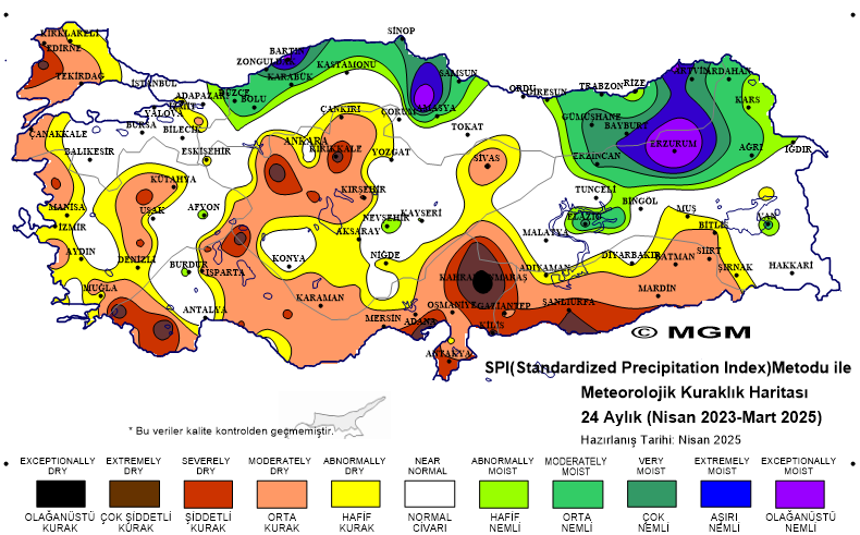 24 Aylık Kuraklık Haritası