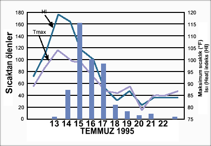 1995 Temmuz ayında ABD Chicago’da beş gün içerisinde en 600 kişi hayatını kaybetti 