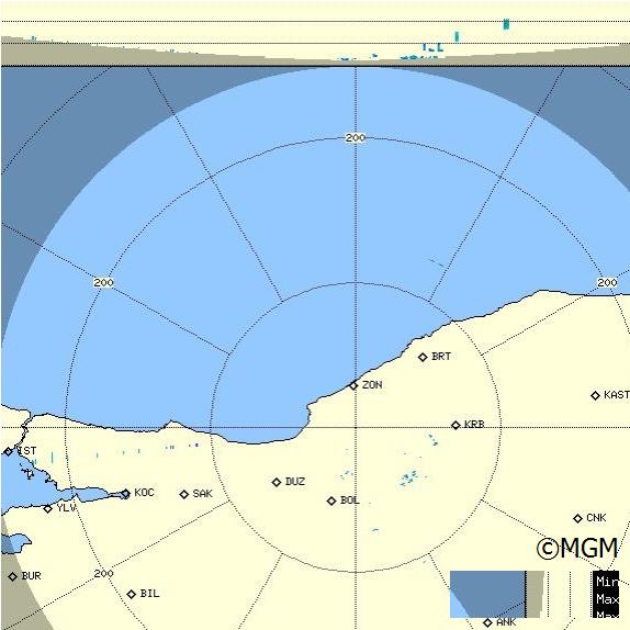 Radar Görüntüsü: Zonguldak, Maks