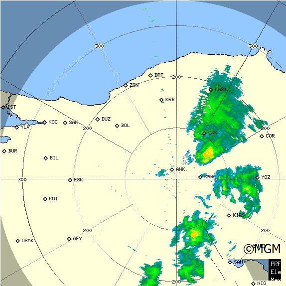 Radar Görüntüsü: Ankara, PPI