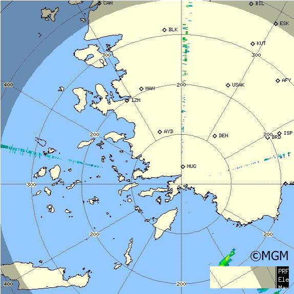Radar Görüntüsü: Muğla, PPI
