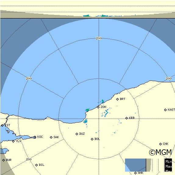 Radar Görüntüsü: Zonguldak, Maks